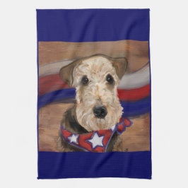 AIREDALE TERRIER GESCHIRRTUCH