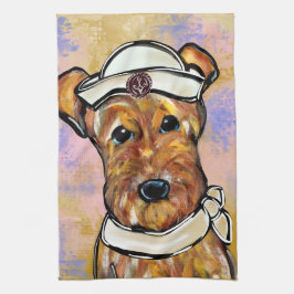 AIREDALE TERRIER GESCHIRRTUCH