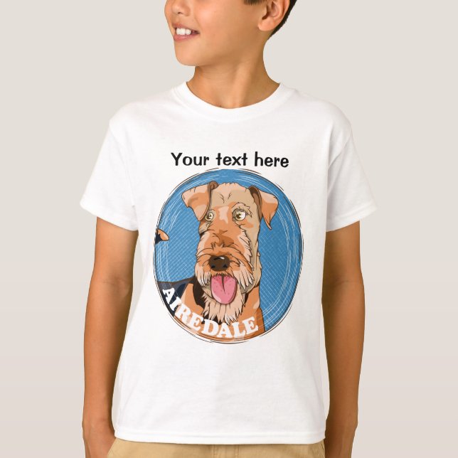 Airedale Terrier-Gesicht T-Shirt (Vorderseite)