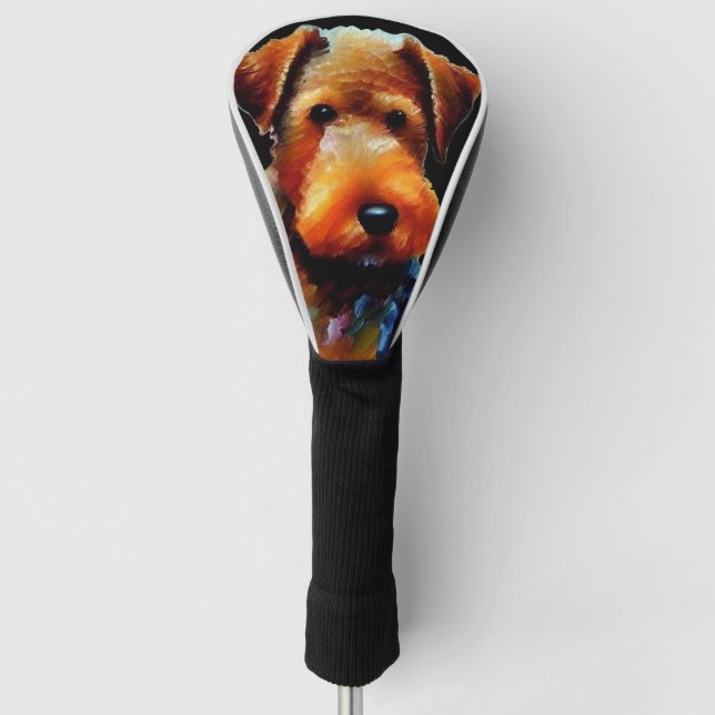 Airedale Terrier Golf Head Cover Headcover (Vorderseite)