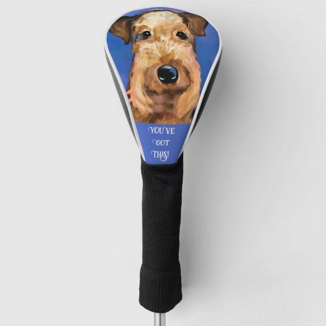 AIREDALE TERRIER GOLF HEADCOVER (Vorderseite)