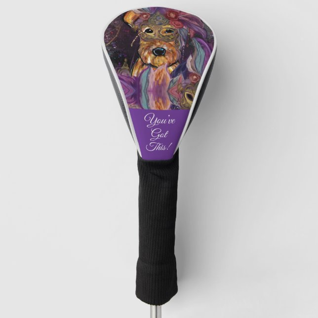 AIREDALE TERRIER GOLF HEADCOVER (Vorderseite)