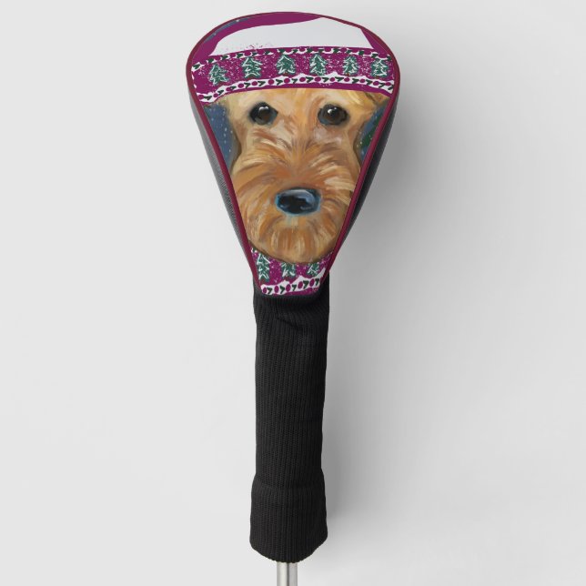 AIREDALE TERRIER GOLF HEADCOVER (Vorderseite)