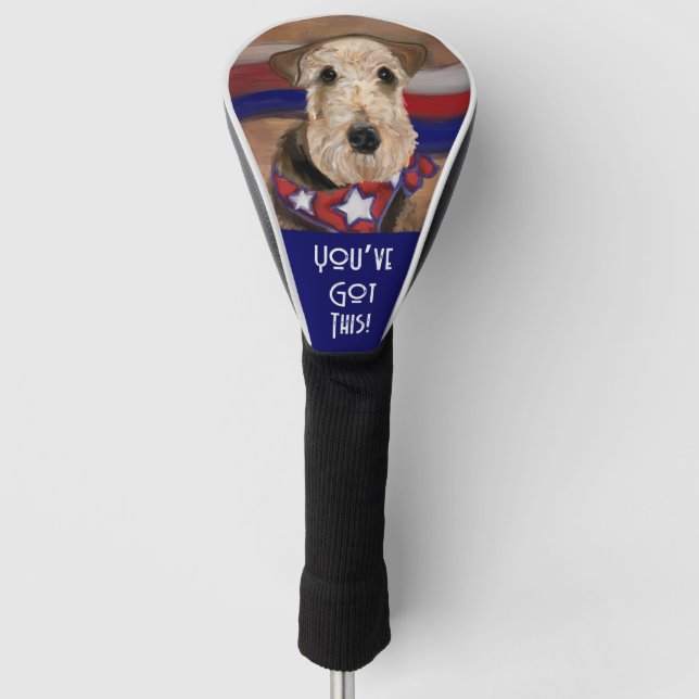 AIREDALE TERRIER GOLF HEADCOVER (Vorderseite)