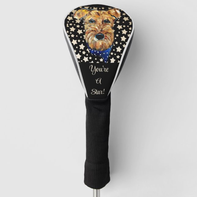 AIREDALE TERRIER GOLF HEADCOVER (Vorderseite)