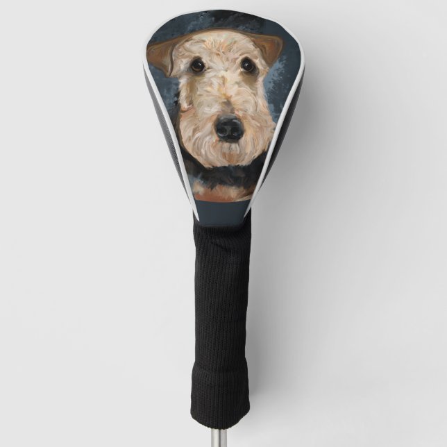 AIREDALE TERRIER GOLF HEADCOVER (Vorderseite)