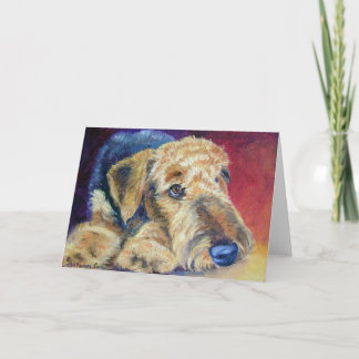 Airedale Terrier Grußkarten Karte