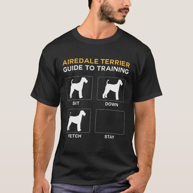 Airedale Terrier Guide to Training Dog Obedience T-Shirt (Vorderseite)