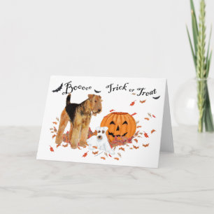 Airedale Terrier Halloween Karte