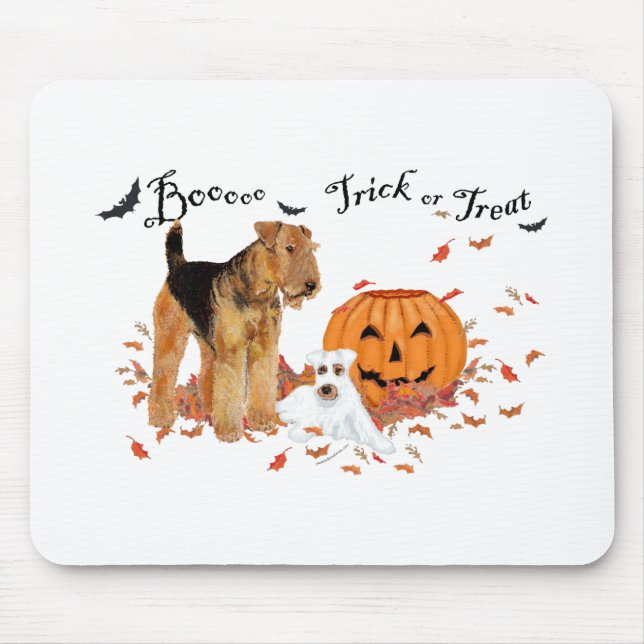 Airedale Terrier Halloween Mousepad (Vorne)