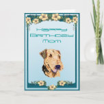 Airedale Terrier Happy Birthday Card Karte<br><div class="desc">Doggie related gift accessories using unique original paintings, drawings to add to original graphic designs from the pallet and studio of Oregon Artist, Barbara Anne Applegate used to create these Products. IF YOU WANT TO CUSTOMIZE & CHANGE DESIGN * MOVE IMAGE FROM FRONT TO BACK * CHANGE TYPE OR COLOR...</div>