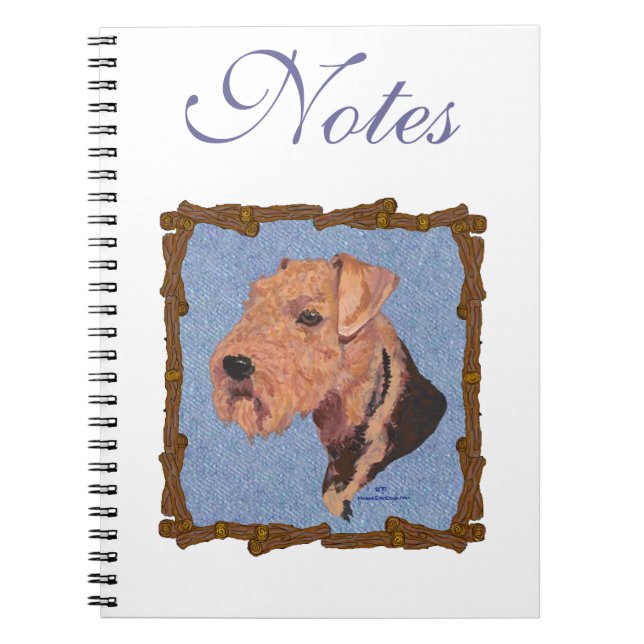 Airedale Terrier Head Study Notizblock (Vorderseite)
