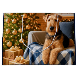 Airedale Terrier Holiday  Große Geschenktüte