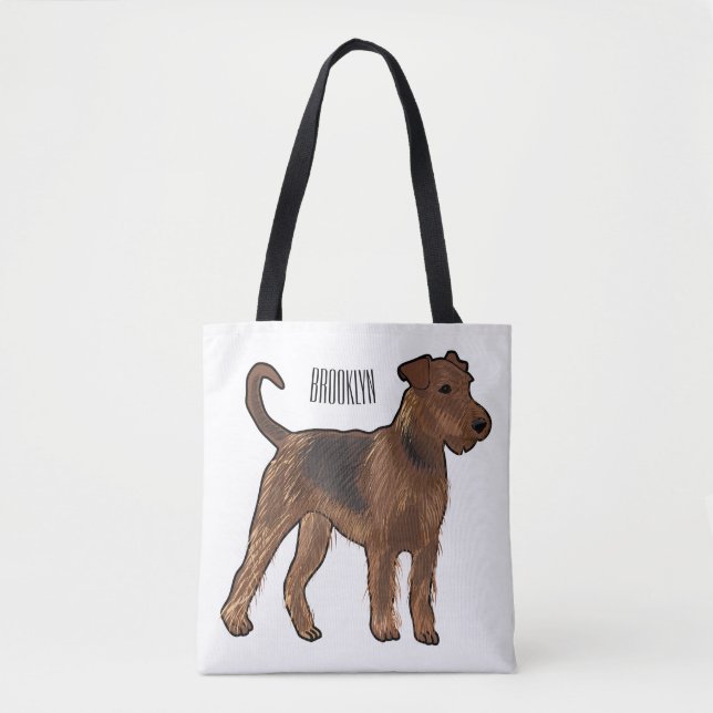 Airedale Terrier Hund Cartoon Illustration (Vorderseite)