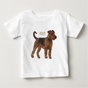 Airedale Terrier Hund Cartoon Illustration Baby T-shirt