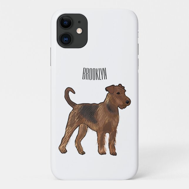 Airedale Terrier Hund Cartoon Illustration Case-Mate iPhone Hülle (Rückseite)