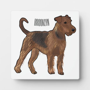 Airedale Terrier Hund Cartoon Illustration Fotoplatte