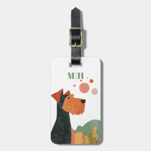 Airedale Terrier Hund Gepäckanhänger