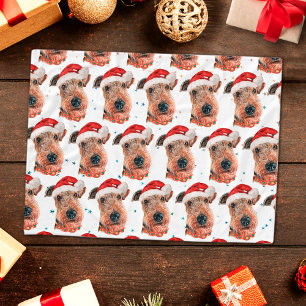 Airedale Terrier Hunderasse Weihnachten Fleecedecke