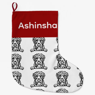 Airedale Terrier Hundsocken Maßgeschneiderte Hunde Großer Weihnachtsstrumpf