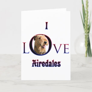 Airedale Terrier I Liebe Feiertagskarte
