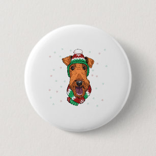Airedale Terrier im Tessin Button