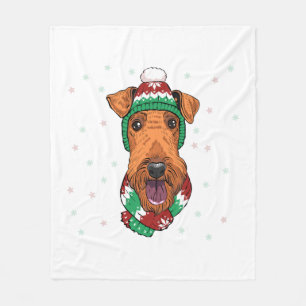 Airedale Terrier im Tessin Fleecedecke