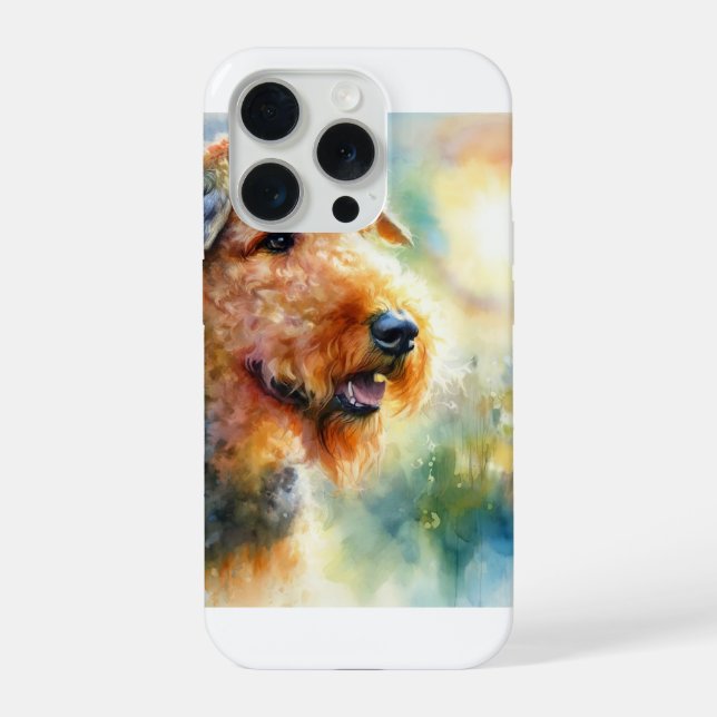 Airedale terrier in the summer light 110924AREF117 iPhone Hülle (Rückseite)