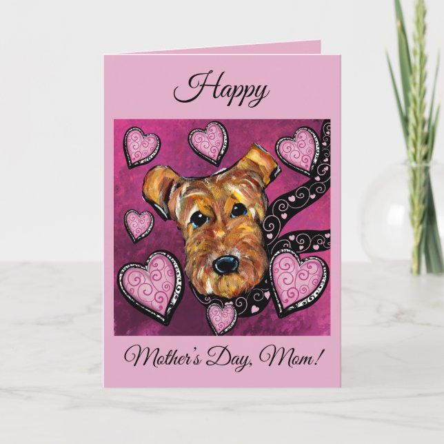 AIREDALE TERRIER KARTE (Vorderseite)