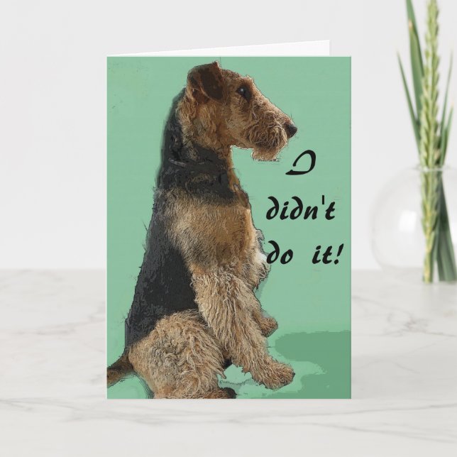Airedale-Terrier Karte (Vorderseite)
