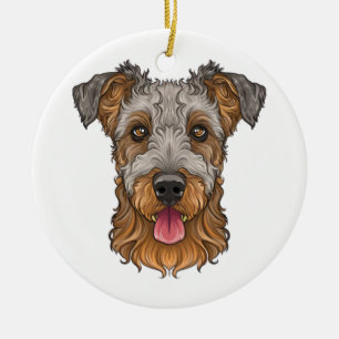 airedale Terrier Keramik Ornament