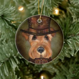 AIREDALE TERRIER KERAMIK ORNAMENT