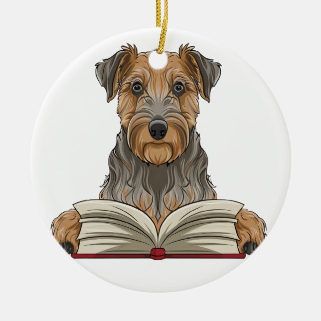 airedale Terrier Keramik Ornament (Vorne)