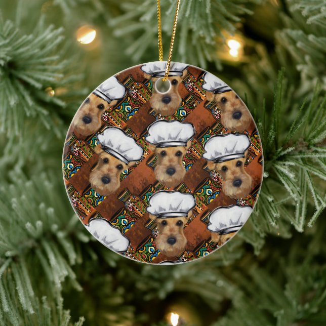 Airedale Terrier Keramik Ornament (Baum)