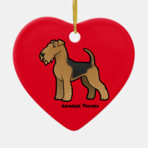 airedale Terrier Keramik Ornament