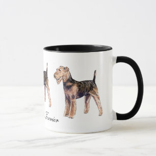 Airedale-Terrier-Keramik-Tasse Tasse