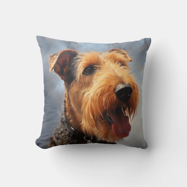 Airedale Terrier Kissen (Vorderseite)