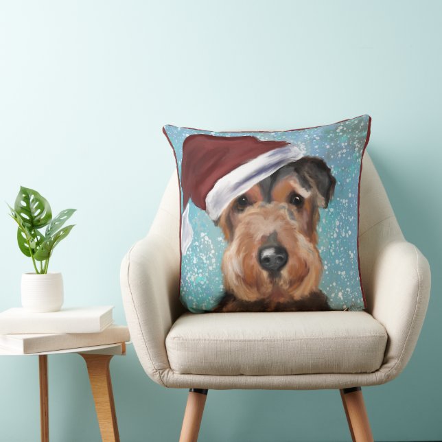 AIREDALE TERRIER KISSEN (Stuhl )