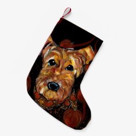AIREDALE TERRIER KLEINER WEIHNACHTSSTRUMPF
