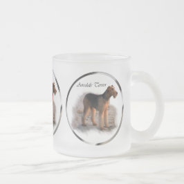 Airedale Terrier Kunst, Dichtung und Musik Mattglastasse