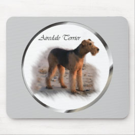 Airedale Terrier Kunst, Dichtung und Musik Mousepad