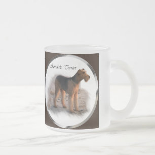 Airedale Terrier Kunst Geschenke Mattglastasse