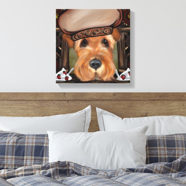 AIREDALE TERRIER LEINWANDDRUCK (Insitu (Schlafzimmer))
