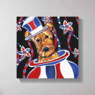 AIREDALE TERRIER LEINWANDDRUCK