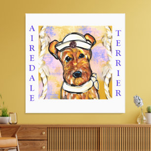 AIREDALE TERRIER   LEINWANDDRUCK