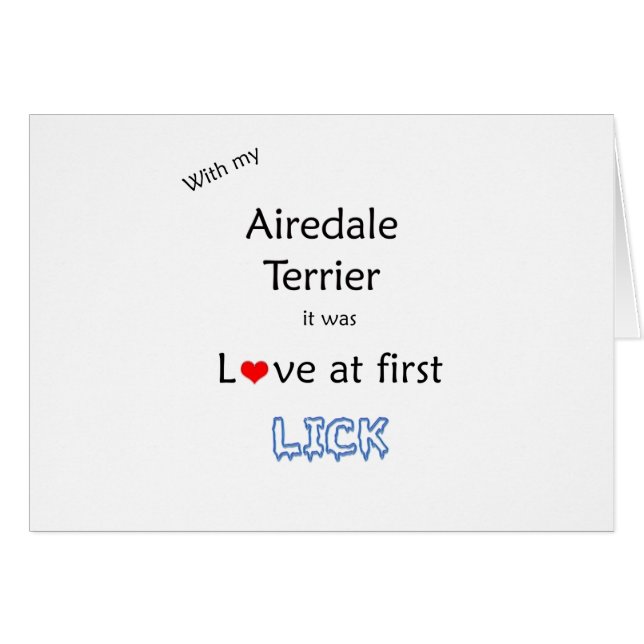 Airedale Terrier Lick Design (Vorderseite (Horizontal))