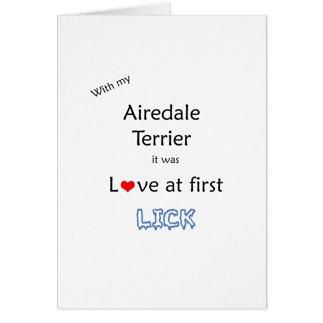 Airedale Terrier Lick Design (Vorne)