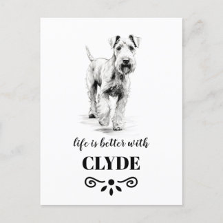 Airedale Terrier Life ist besser Custom Dog Name Postkarte