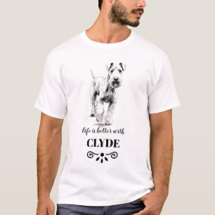 Airedale Terrier Life ist besser Custom Dog Name T-Shirt