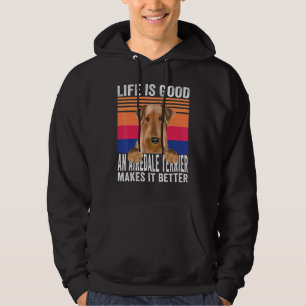 Airedale-Terrier macht Ihr Leben gut Vintage Hoodie